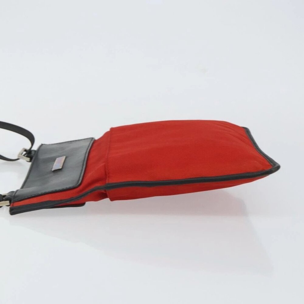 GUCCI Shoulder Bag Nylon Red Silver 019 0348 - Picture 5 of 16